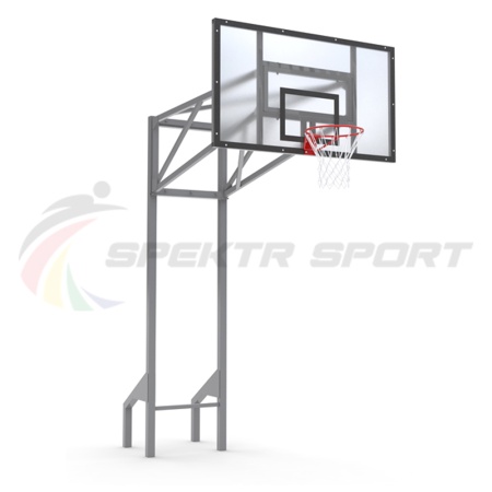Купить Стойка баскетбольная уличная усиленная со щитом из оргстекла, кольцом и сеткой SP D 413 в Магнитогорске 