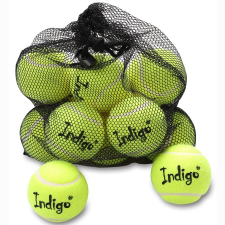 Купить Мяч для большого тенниса Indigo (12 шт в сетке) начальный уровень в Магнитогорске 